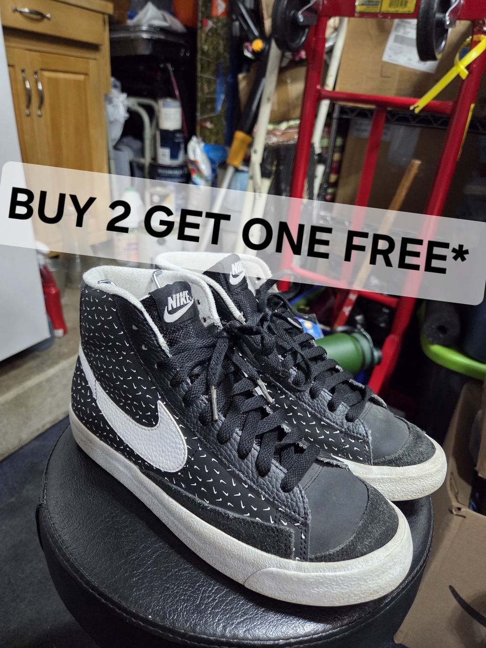 BUY 2 GET ONE FREE* Nike Blazer 77s Polka Swoosh High Top Sneakers Size 7m